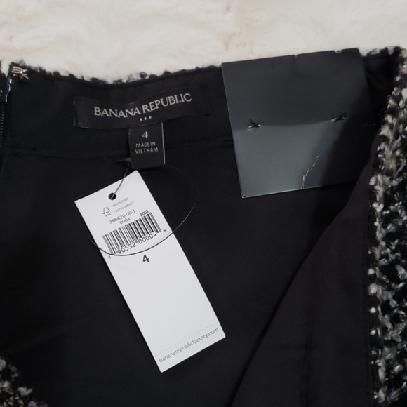 NWT Banana Republic black&gray tweed circle skirt - Picture 3 of 8